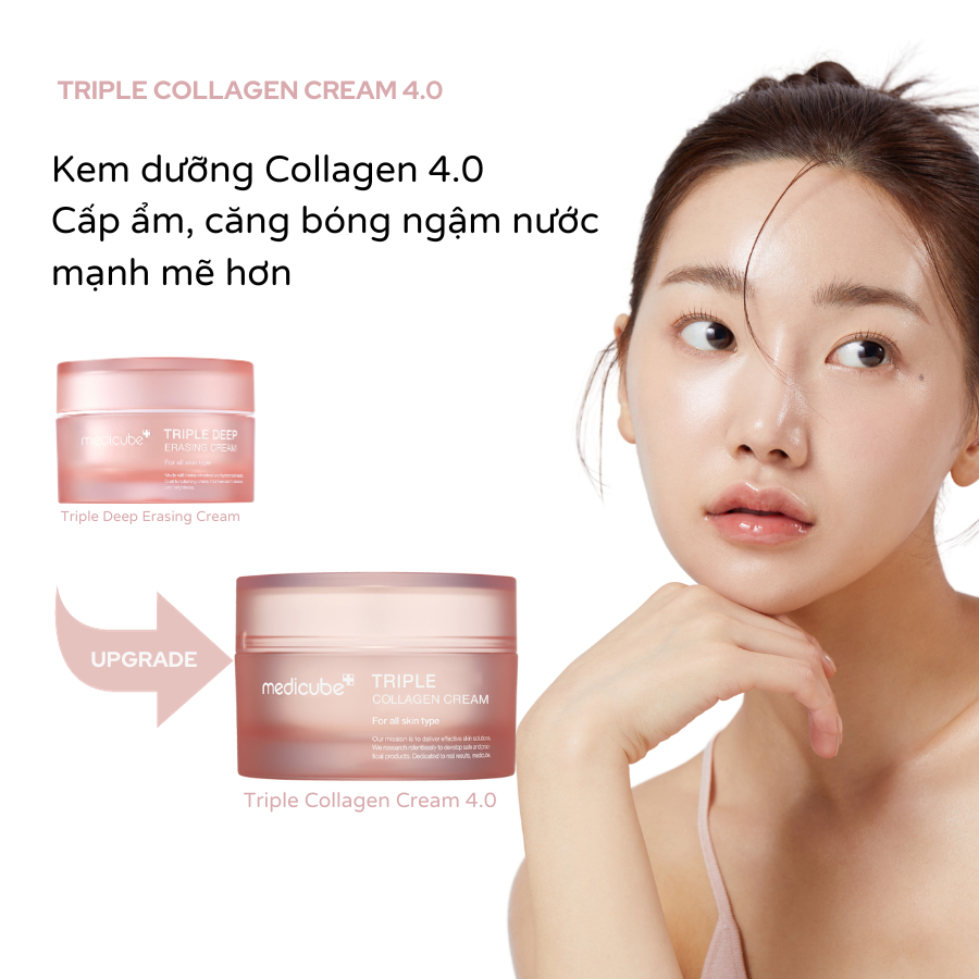 [ NEW ] Kem dưỡng collagen Medicube cấp ẩm - phục hồi TRIPPLE DEEP ERASING CREAM 50g