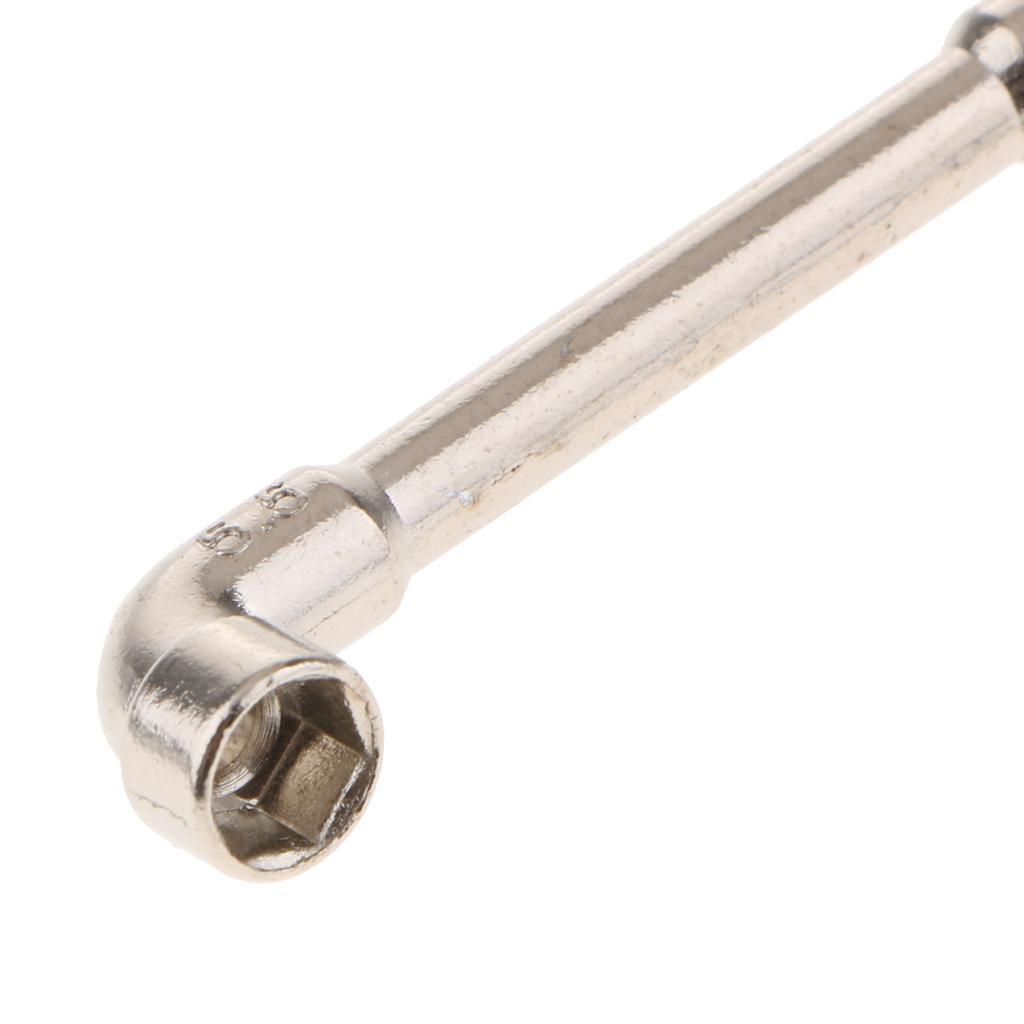 5.5mm Metric L Shaped Angled Hex Socket Wrench Chrome Plated, Silver
