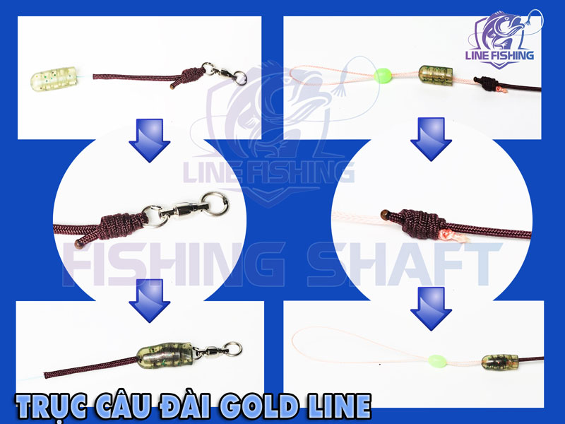 Dây trục câu đài buộc sẵn săn hàng GOLD LINE Cước Nhật Xịn