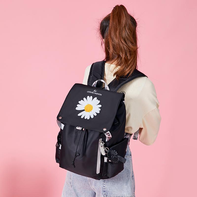 Ba Lô Thời Trang Hoa Nữ Ba Lô Sinh Viên Phối Da Chống Nước Schoolbags Trường Học Lớn Túi Cho Bé Gái Ba Lô Đi Học Nữ