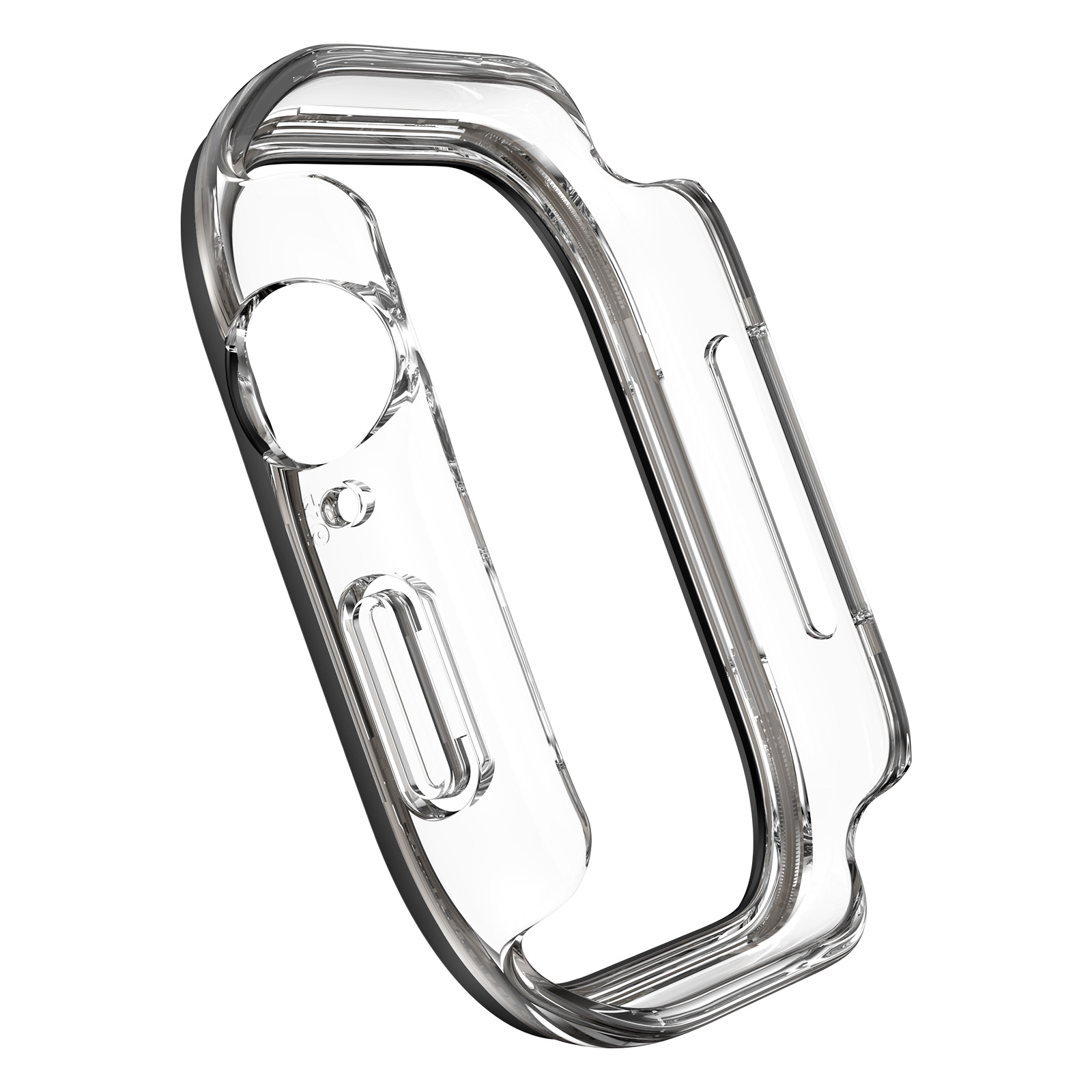 Ốp Case PC Trong Suốt Viền Màu cho Apple Watch Series 10 Size 42mm/46mm - Hàng Chính Hãng
