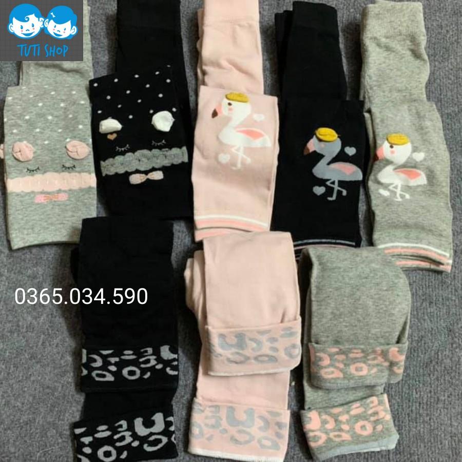 QUẦN TẤT LEN LEGGING XUẤT HÀN không bàn co giãn, mặc mùa thu đông siêu cute cho bé gái từ 1 2 3 4 tuổi