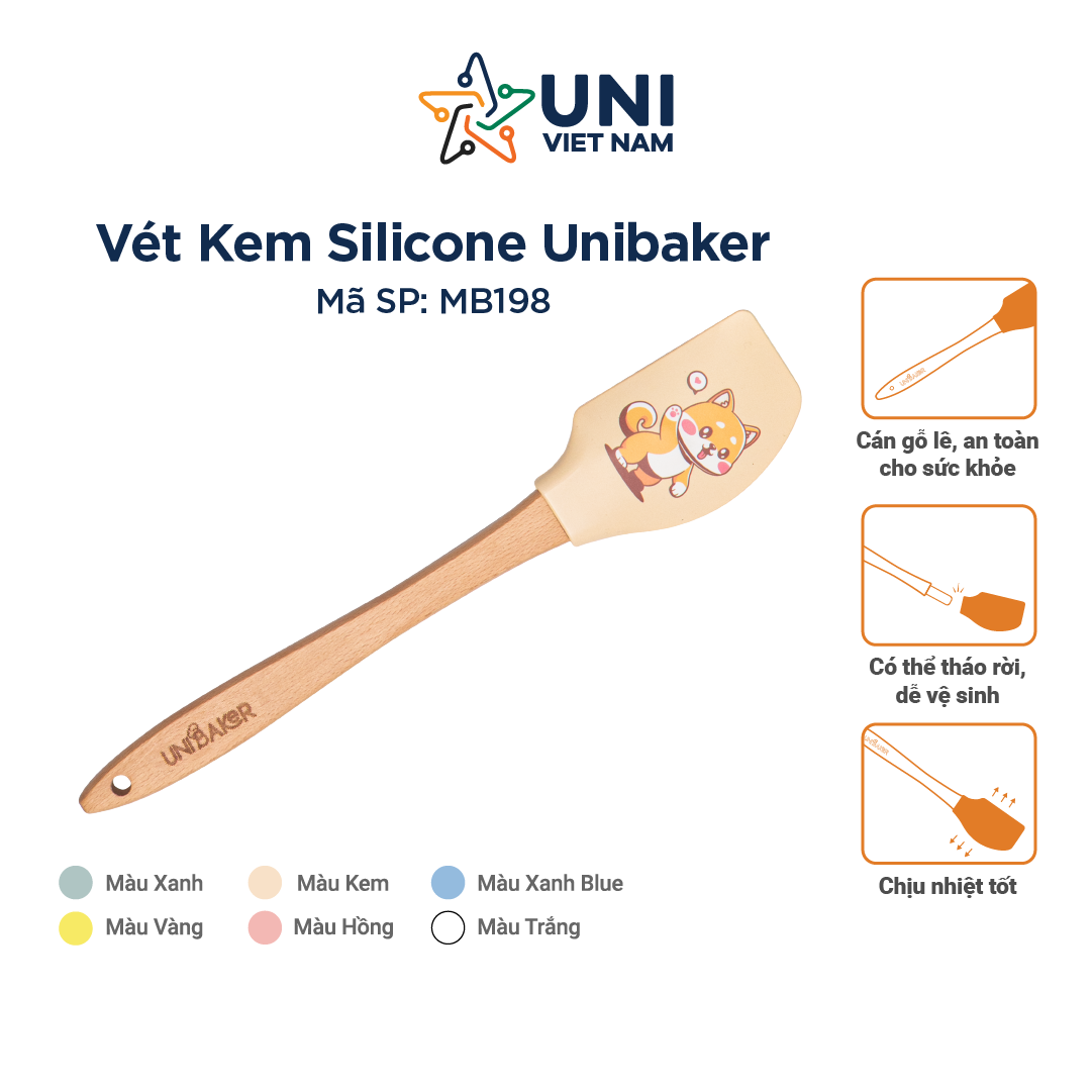 Combo Khay 3 sóng Unibaker & Phới vét kem Unibaker