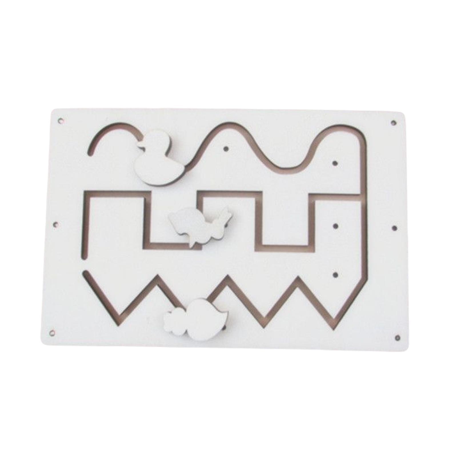 Unpainted Busy Board Slide Track ,Motor Skill Indoor Play Montessori Early Educational, slide Track Sensory Board Parts, for Game Gifts