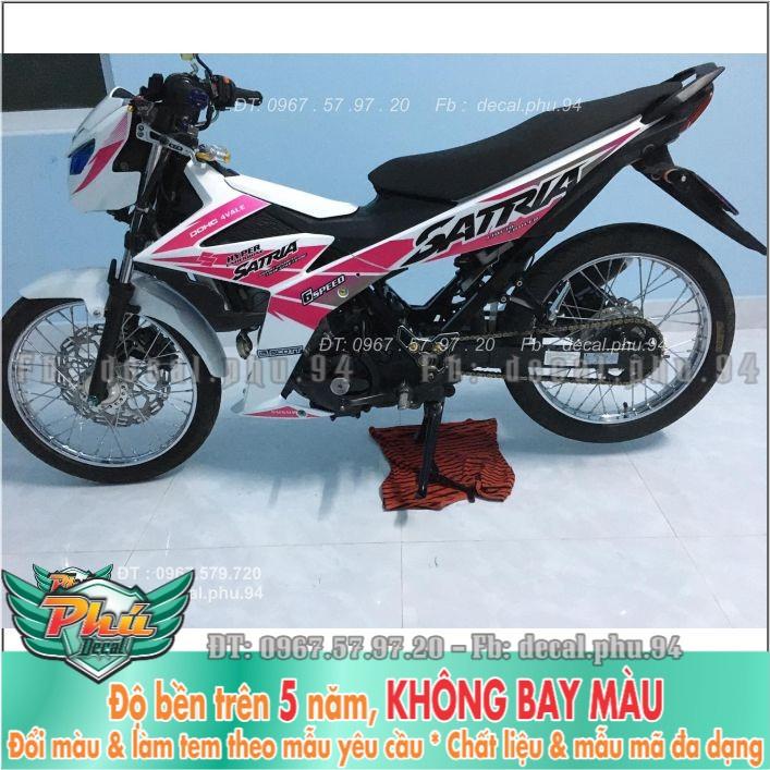 Tem rời Satria Trắng hồng