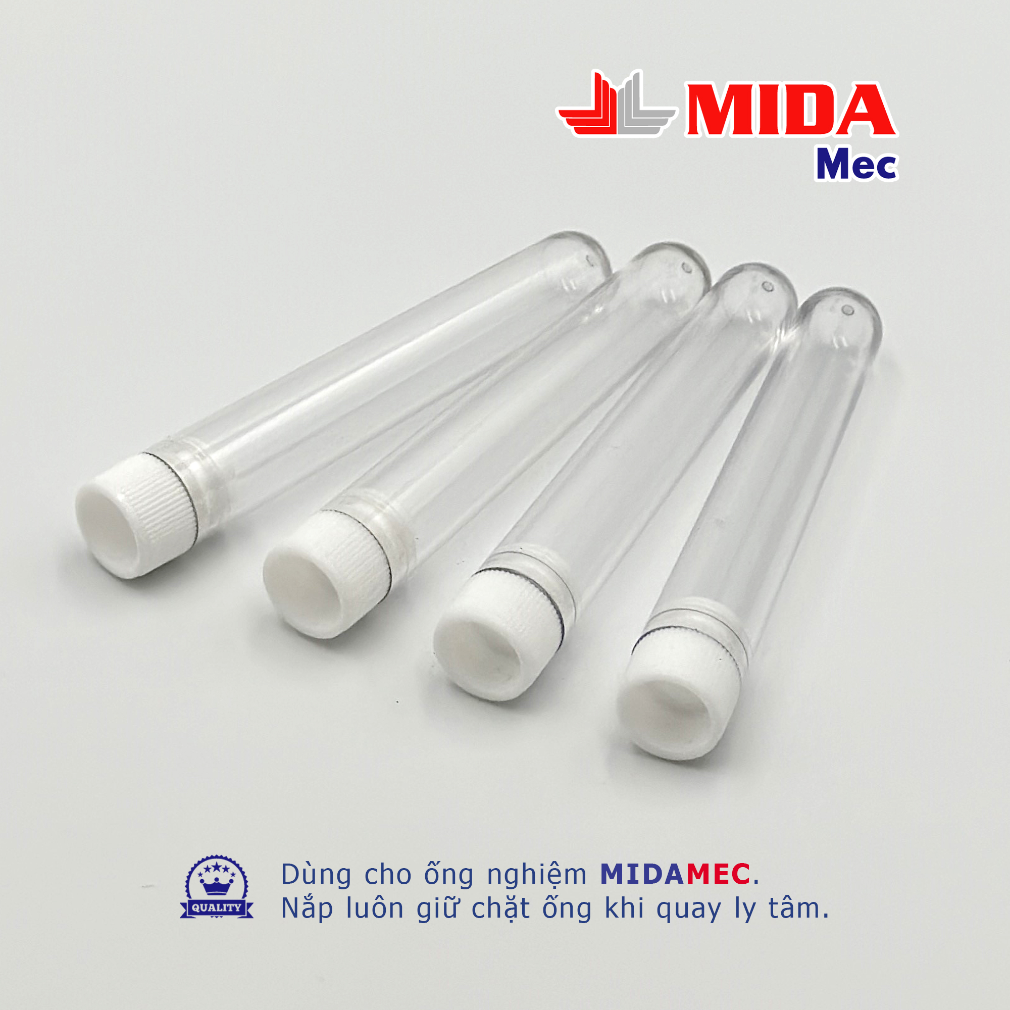 Nắp trong ống nghiệm MidaMec ø12 đóng gói 250 cái/bao