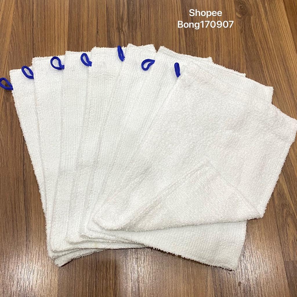 Sét 2 Khăn lau 100% cotton KT 20x30cm hàng 2 lớp dày dặn 30gr , không xổ lông thấm hút tốt hàng Xuất dư Nhật