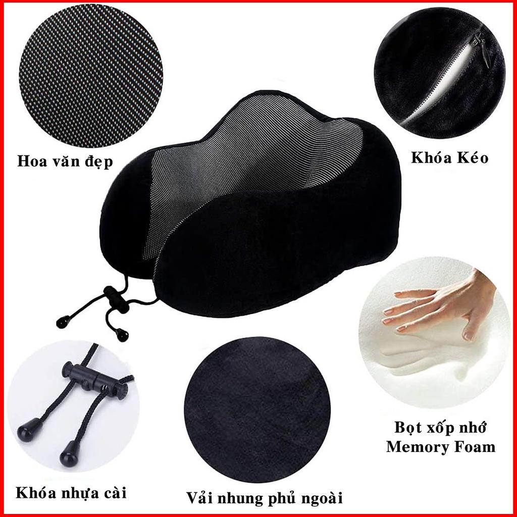 Gối Ngủ Văn Phòng Du Lịch Chữ U Tặng Kèm Bịt Mắt, Bịt Tai Chống Mỏi Chất Liệu Memory Foam - Hãng dododios