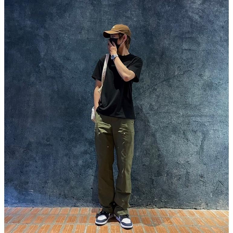 Quần Kaki Double Knee JP02 Ống Suông Peaceout Studios Phong Cách Vintage