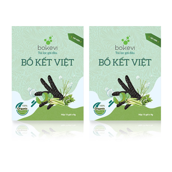 2 Hộp Túi Lọc Gội Đầu Bồ Kết Việt (dòng tiết kiệm)