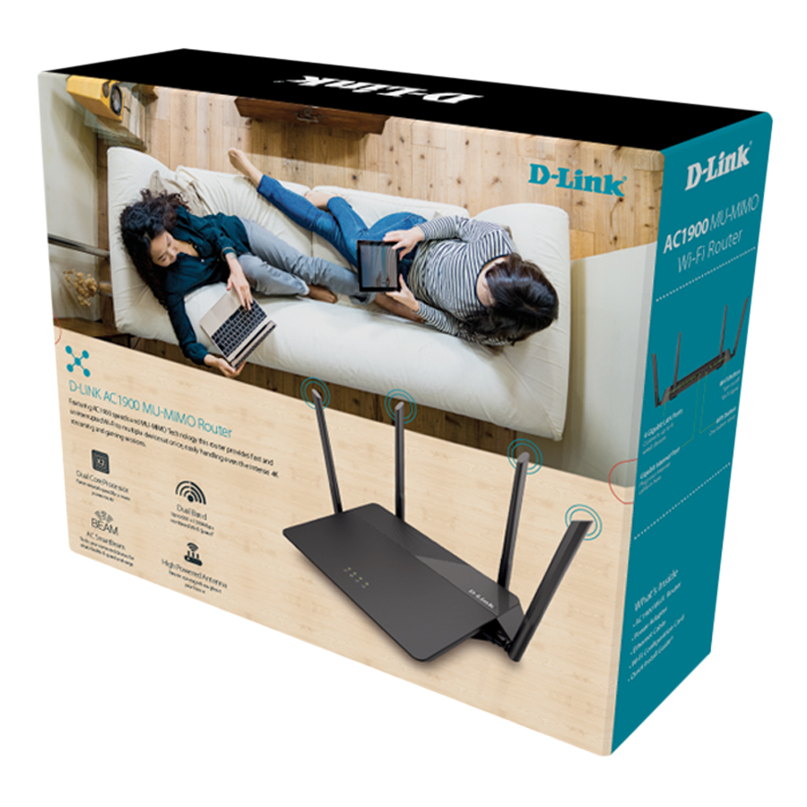 D-Link DIR-878 AC1900 - Router Wifi a/g/n/ac 2.4GHz/5GHz Băng Tần Kép - Hàng Chính Hãng