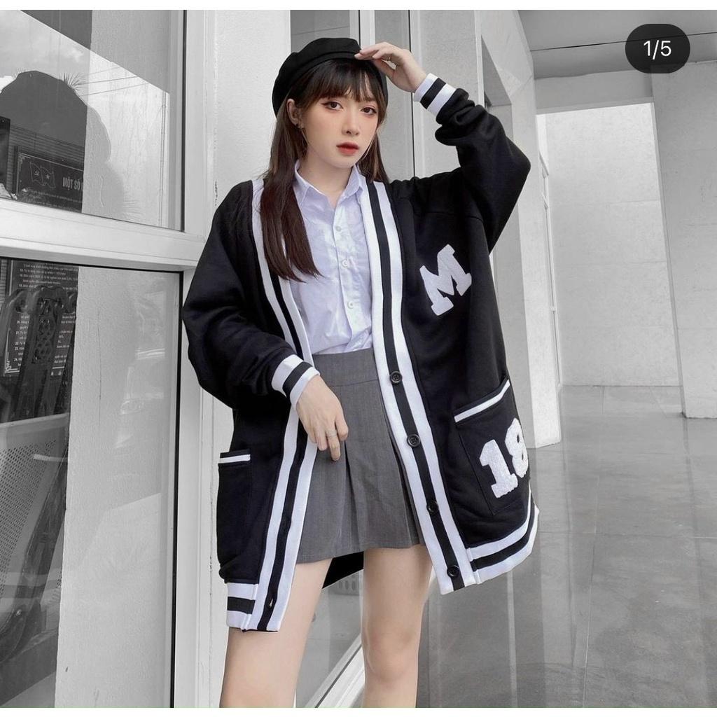 Áo khoác cardigan cặp chất nỉ bông form rộng dày dặn cao cấp nam nữ phù hợp, Áo khoác cardigan nam nữ chất nỉ bông Summer MACUS kiểu dáng bomber Ulzzang cực dễ thương cho cặp đôi