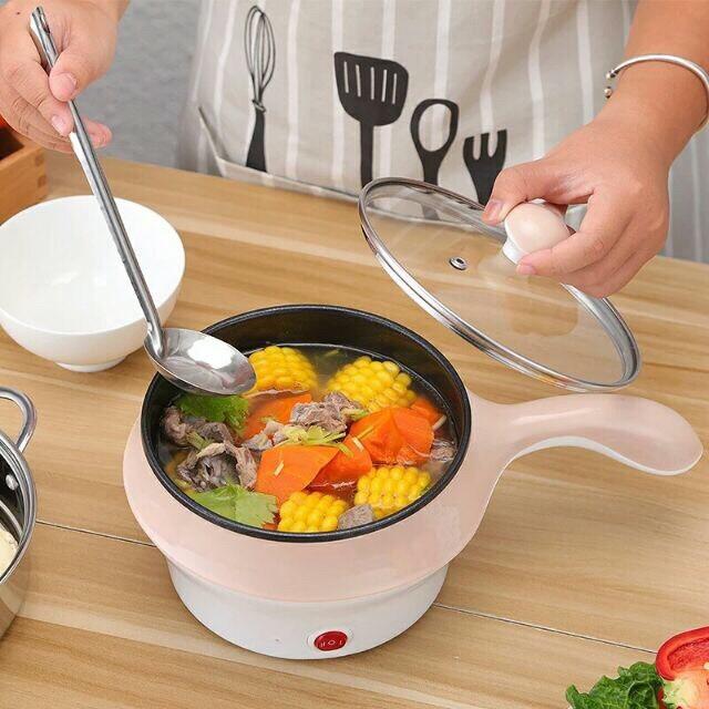 Nồi Lẩu Điện Mini 18cm Đa Năng Có Tay Cầm