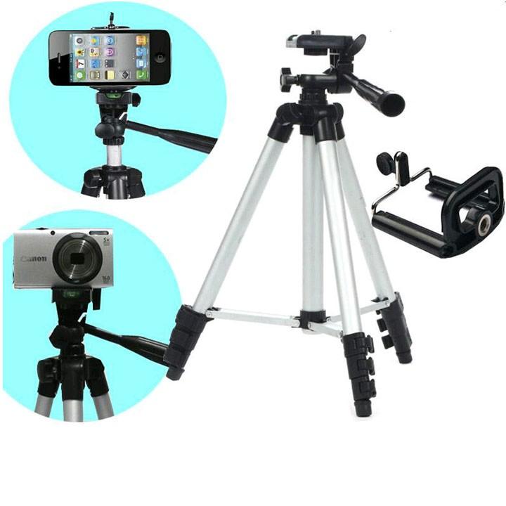 Gậy Tripod 3110 3 chân full hộp, túi đựng, đầu kẹp tiện lợi dễ dang sử dụng - Chân giá đỡ điện thoại, máy ảnh