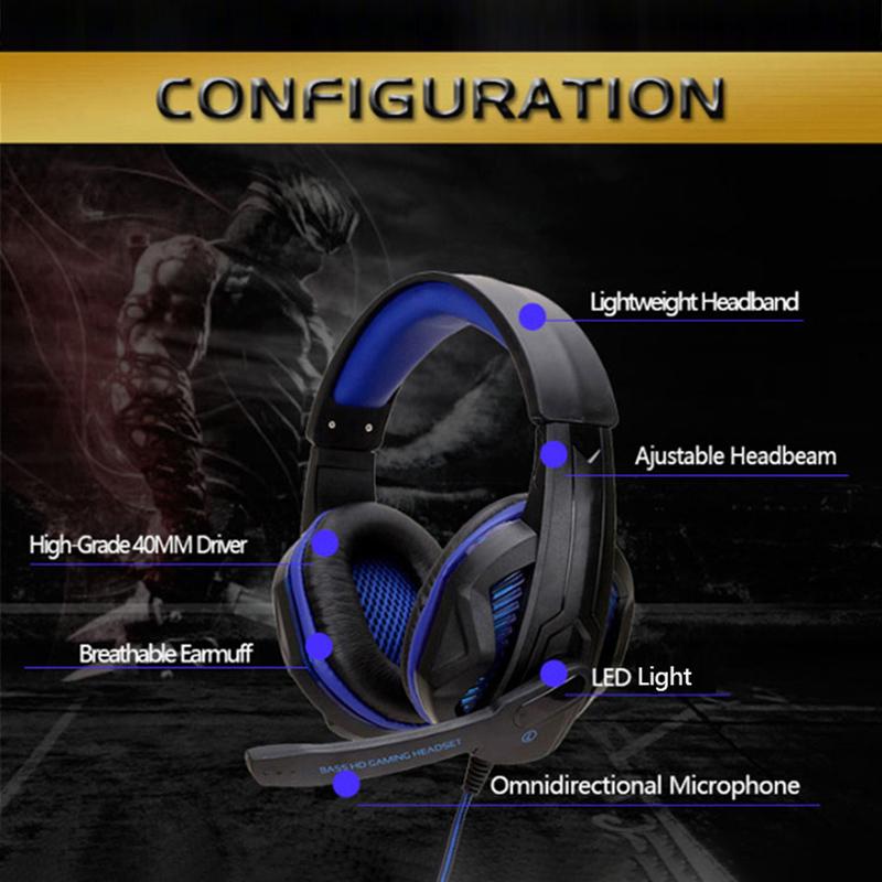 Thoáng Mát Led Tai Nghe Có Dây Kèm 마이크 Tai Nghe 게임 Thủ Máy Tính Tai Nghe Dây Tai Nghe Âm 탄 Nổi 게임 Tai Nghe Chụp 타이 Cho Ps4 Xbox/Điện Thoại