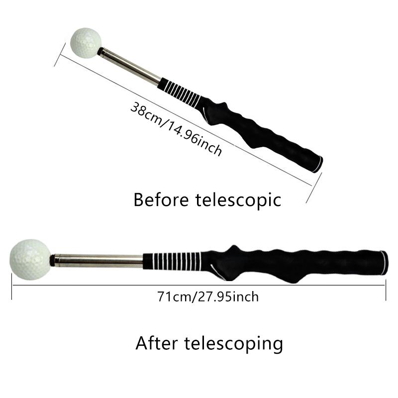 Golf Swing Stick Stick Kính thiên văn Tác động Tác động của Vocal Golf Trainer Huấn luyện Huấn luyện Huấn luyện Khăn