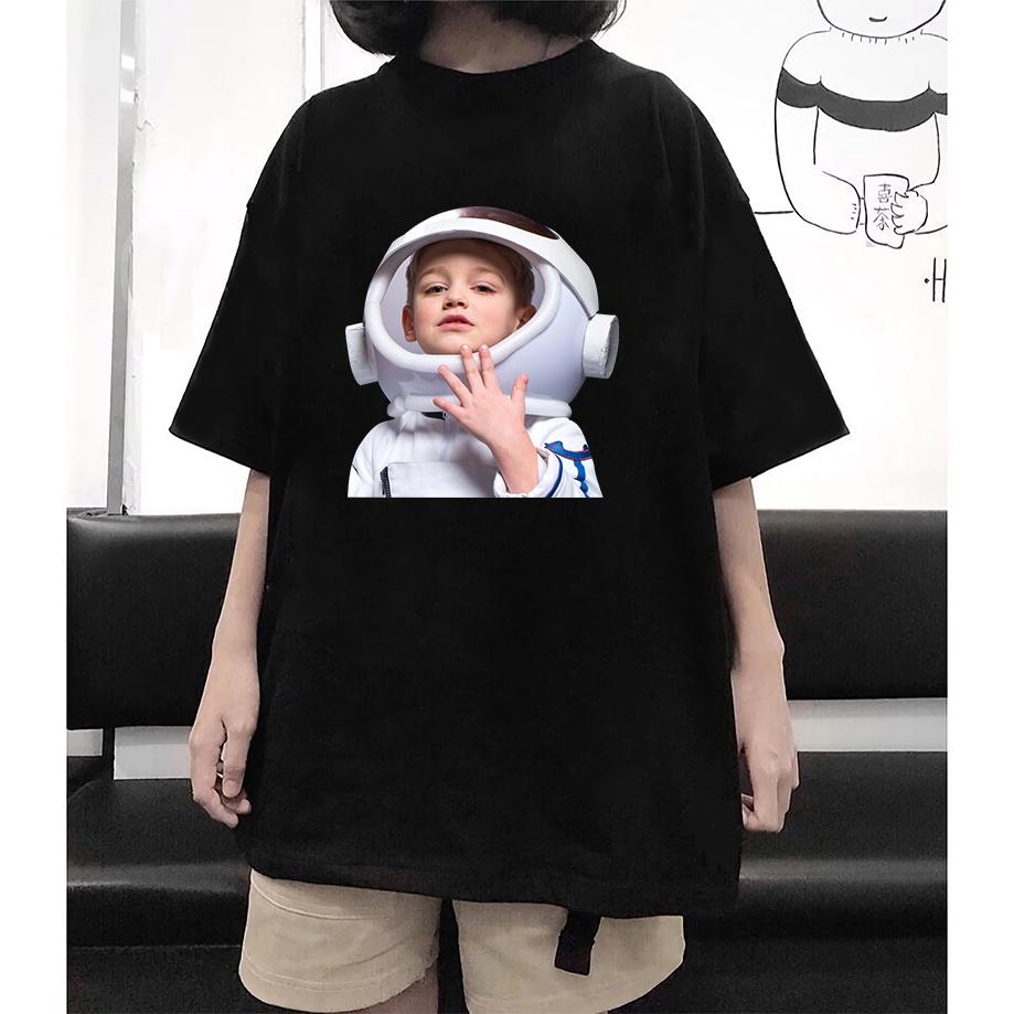 Áo Thun Nam Nữ ADLV BABY FACE SHORT SLEEVE T-SHIRT ASTRONAUT Vải Mát Hình In Đủ 2 Mặt Trước Và Sau Áo