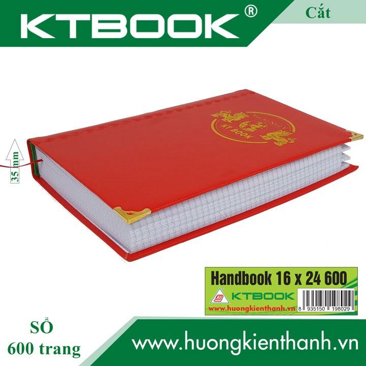 SỔ GHI CHÉP BÌA DA CAO CẤP KTBOOK HANDBOOK 600 trang size 16 x 24 cm ruột giấy in caro (May Gáy)