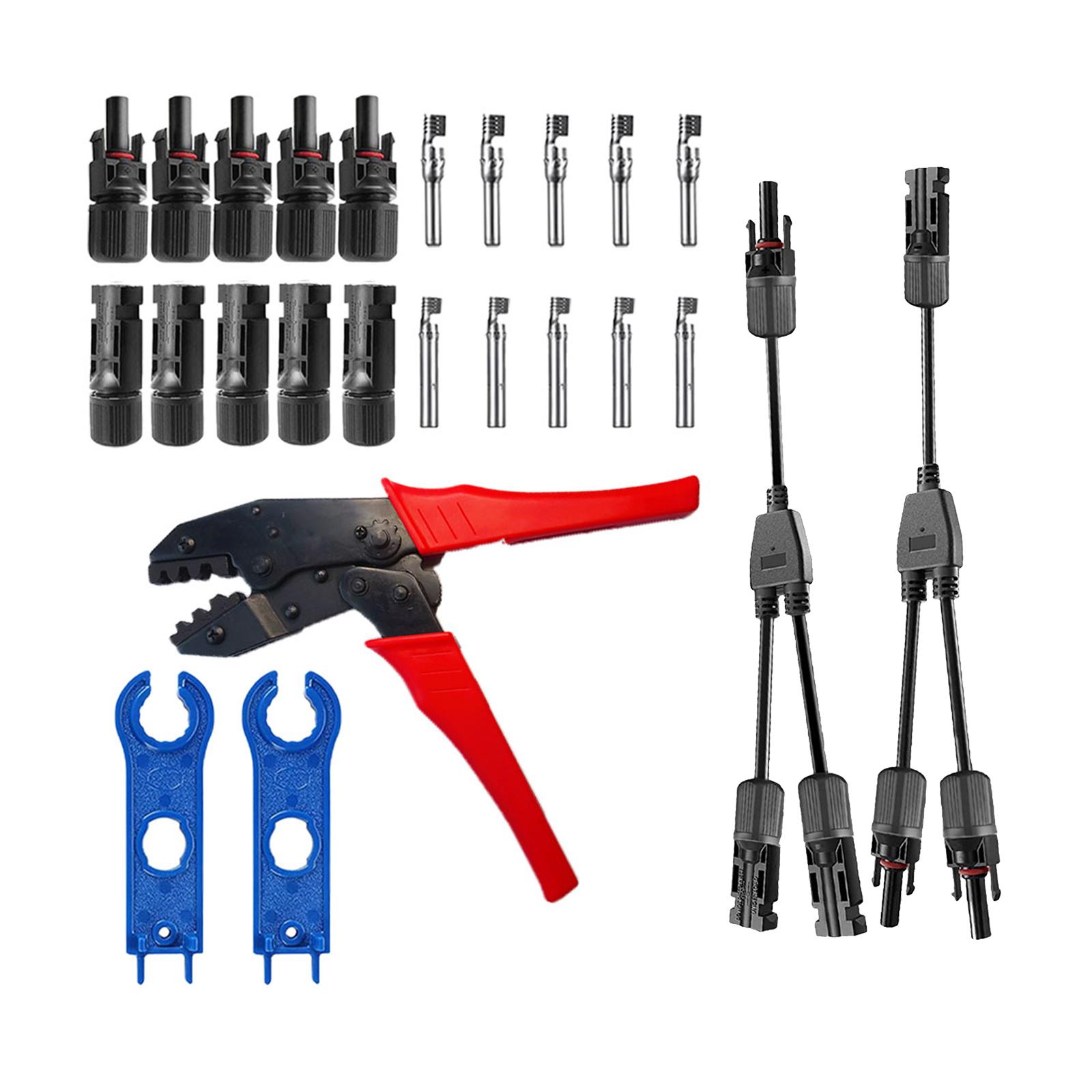 Đầu Nối Cáp Bảng Điều Khiển Năng Lượng Mặt Trời Âm/Dương Với Kìm Uốn 1 Đến 2 Nhánh Loại Y