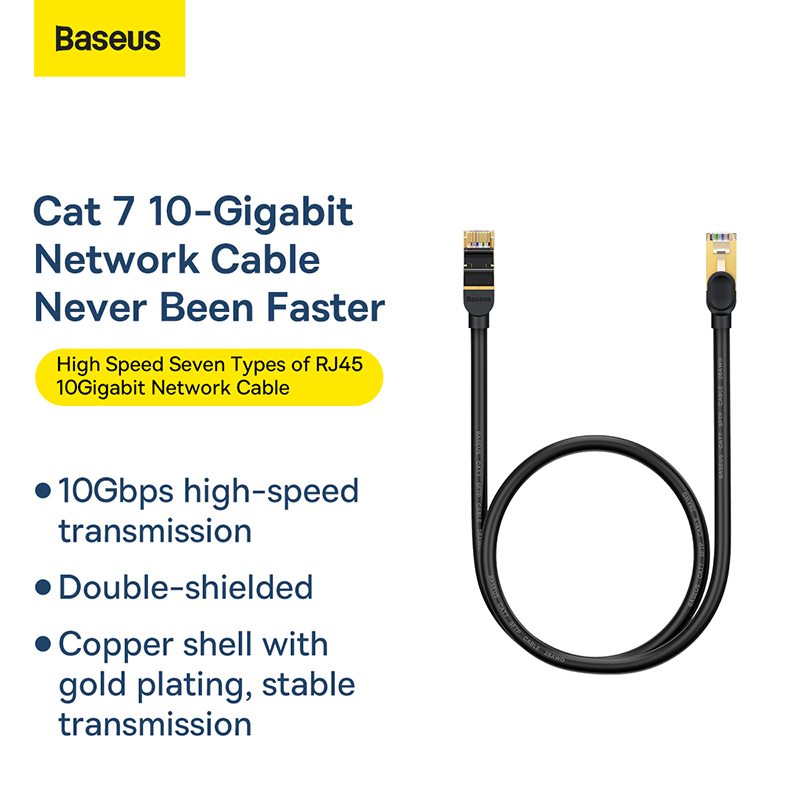 Cáp Mạng 2 Đầu LAN Baseus High Speed 7 types of RJ45 10Gigabit network cable (round cable) - Hàng chính hãng