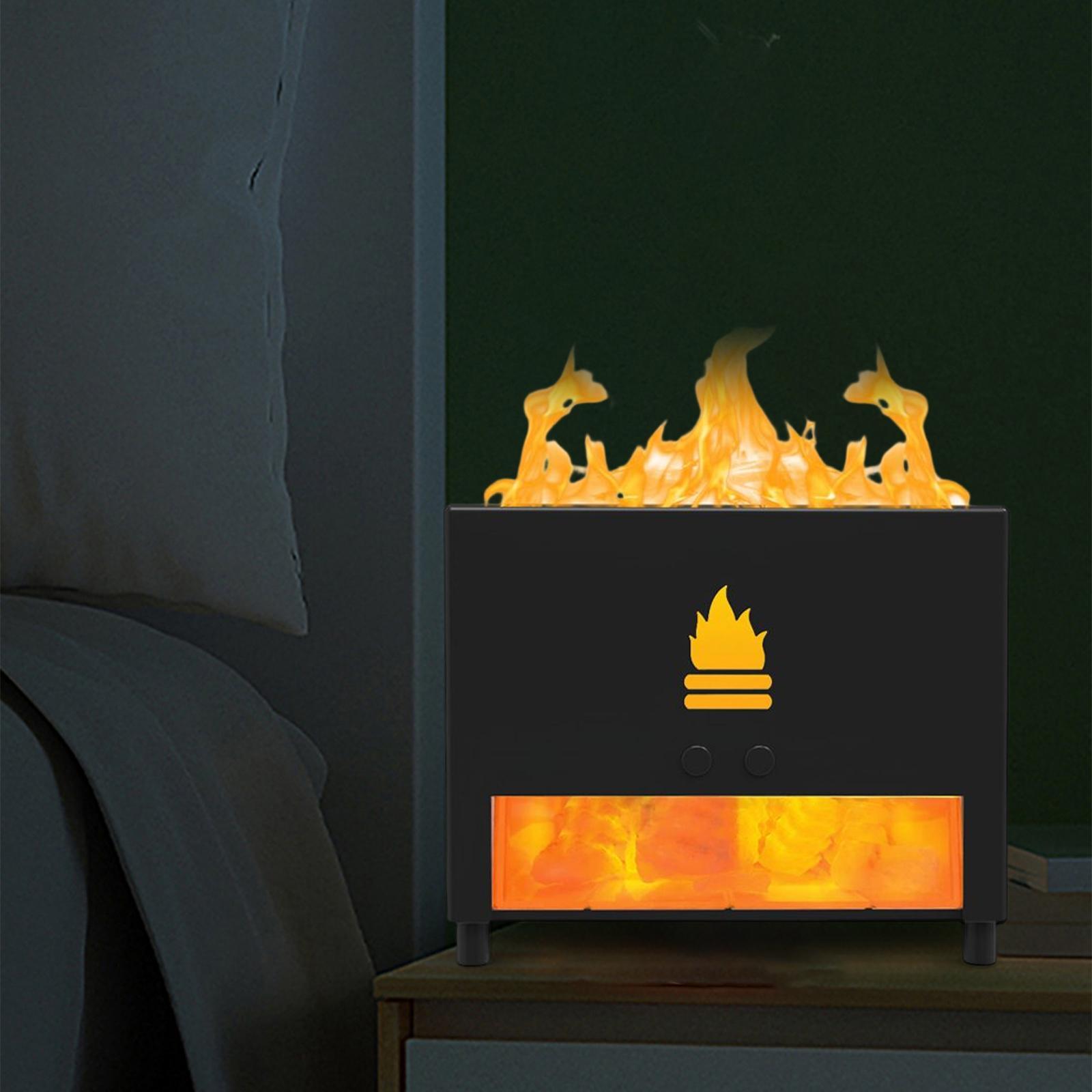 Air Humidifier, Realistic Flame  Maker Essential Oil Dorm Auto Shut Off for Bedroom