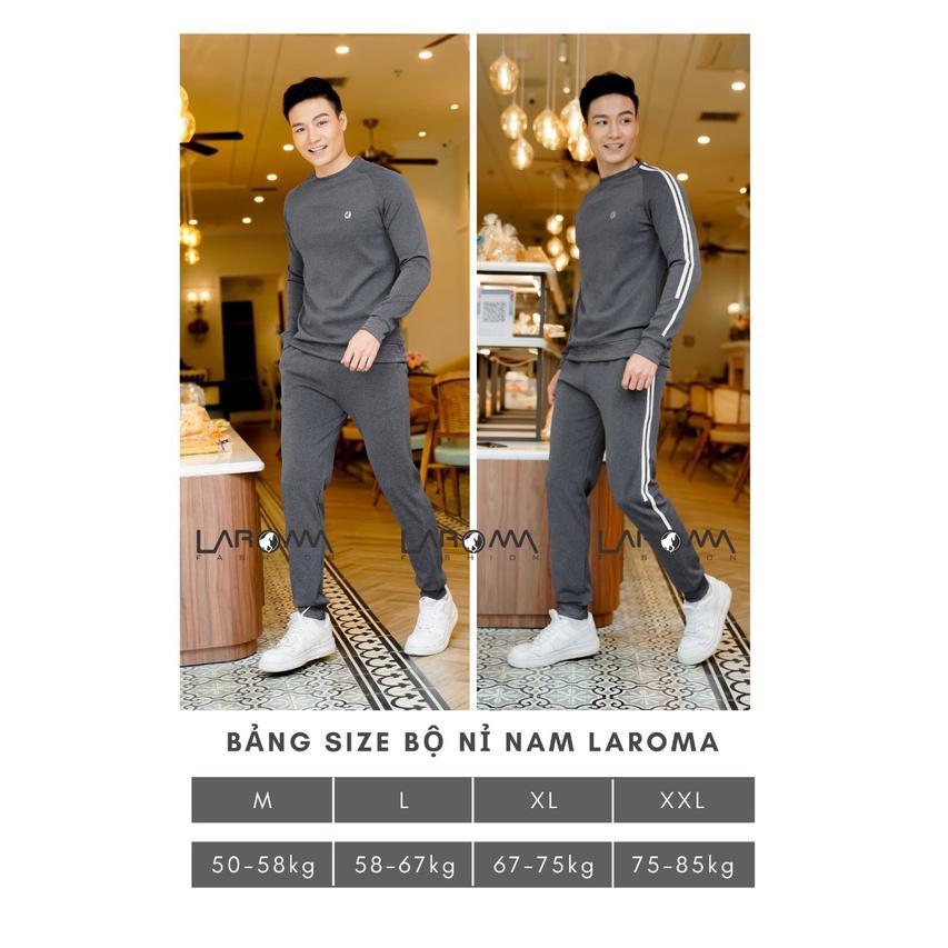 Bộ Nỉ Nam Cổ Chui Laro Co Giãn, Khử Mùi, Thơm Mát