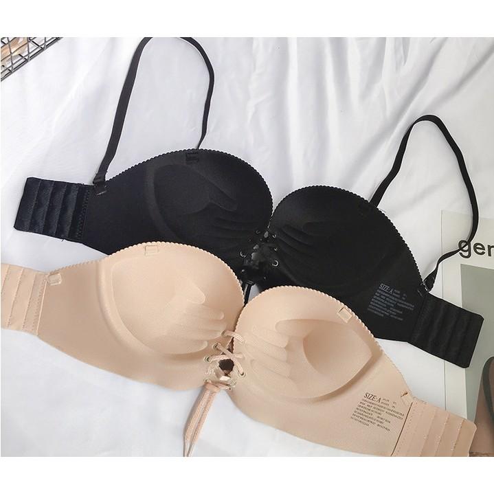 Áo Lót Cup Ngang Có Dây Rút Đệm Dày Mặc Hở Lưng, Hở Vai