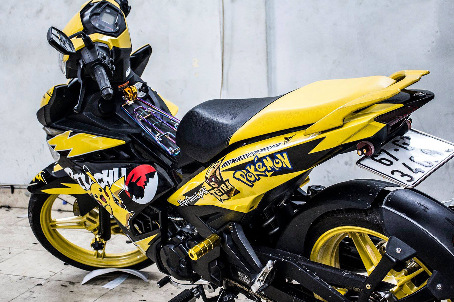 Tem trùm Exciter 150 Pikachu