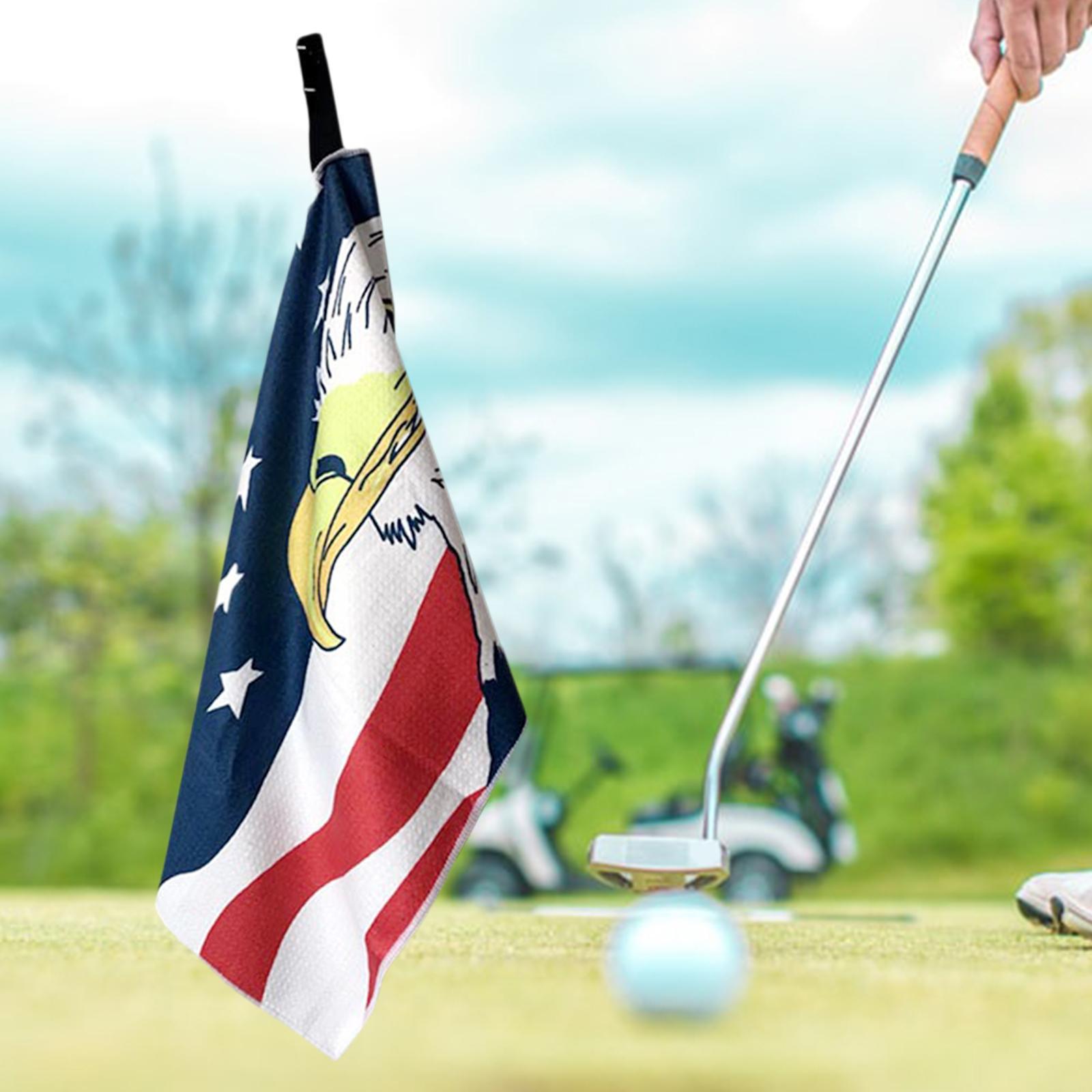 Golf Towel for Golf Bags with Clip for Men & Women, Microfiber Waffle Pattern Golf Ball Towel, Super Absorbent and Quick Dry