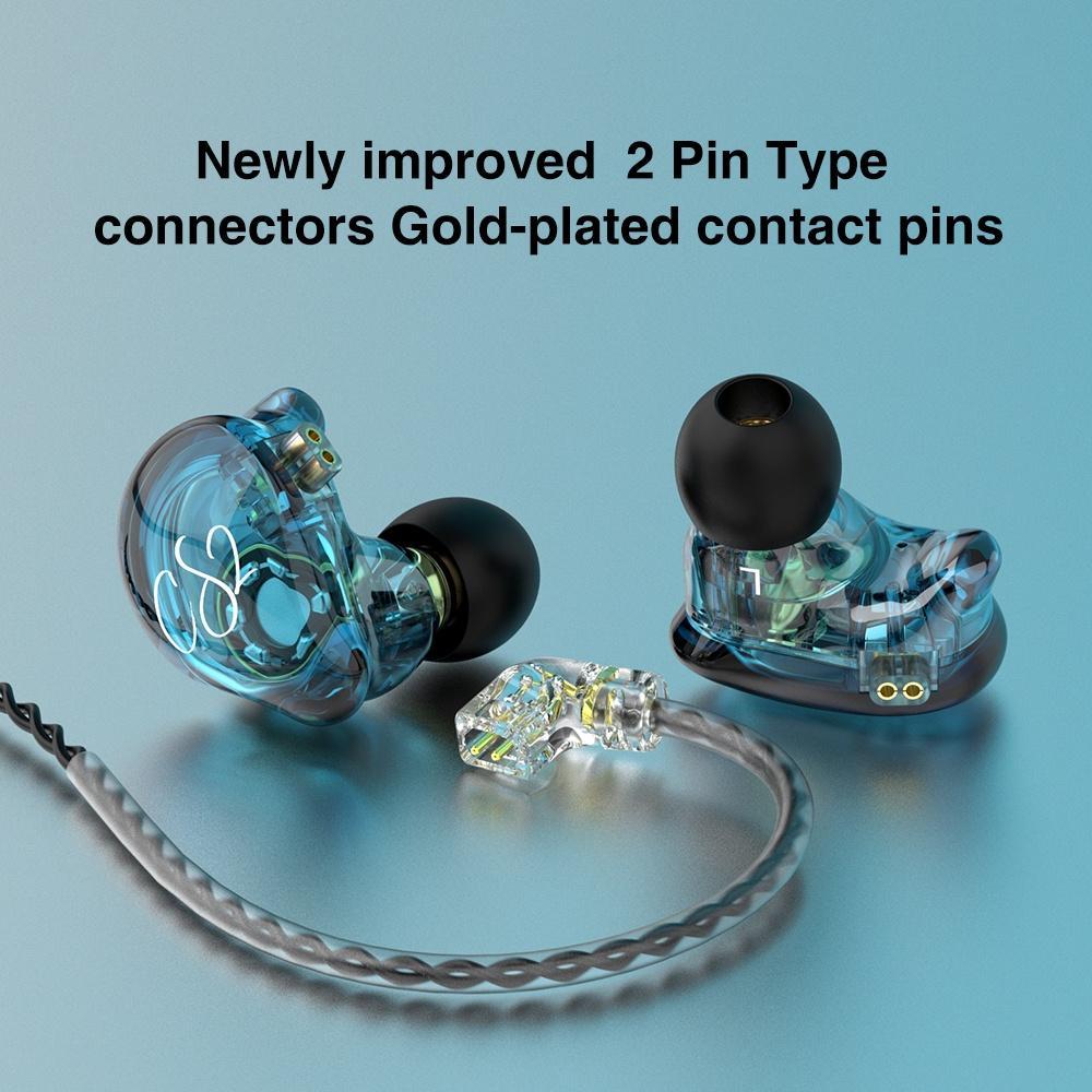 Tai nghe nhét tai thể thao FAAEAL TRN CS2 1DD âm thanh HIFI có dây có thể tháo rời