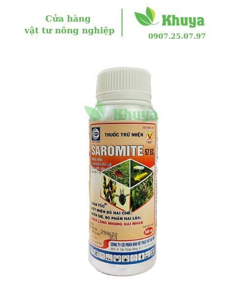Thuốc trừ nhện Saromite 57EC 500ml Nhện - Bọ phấn