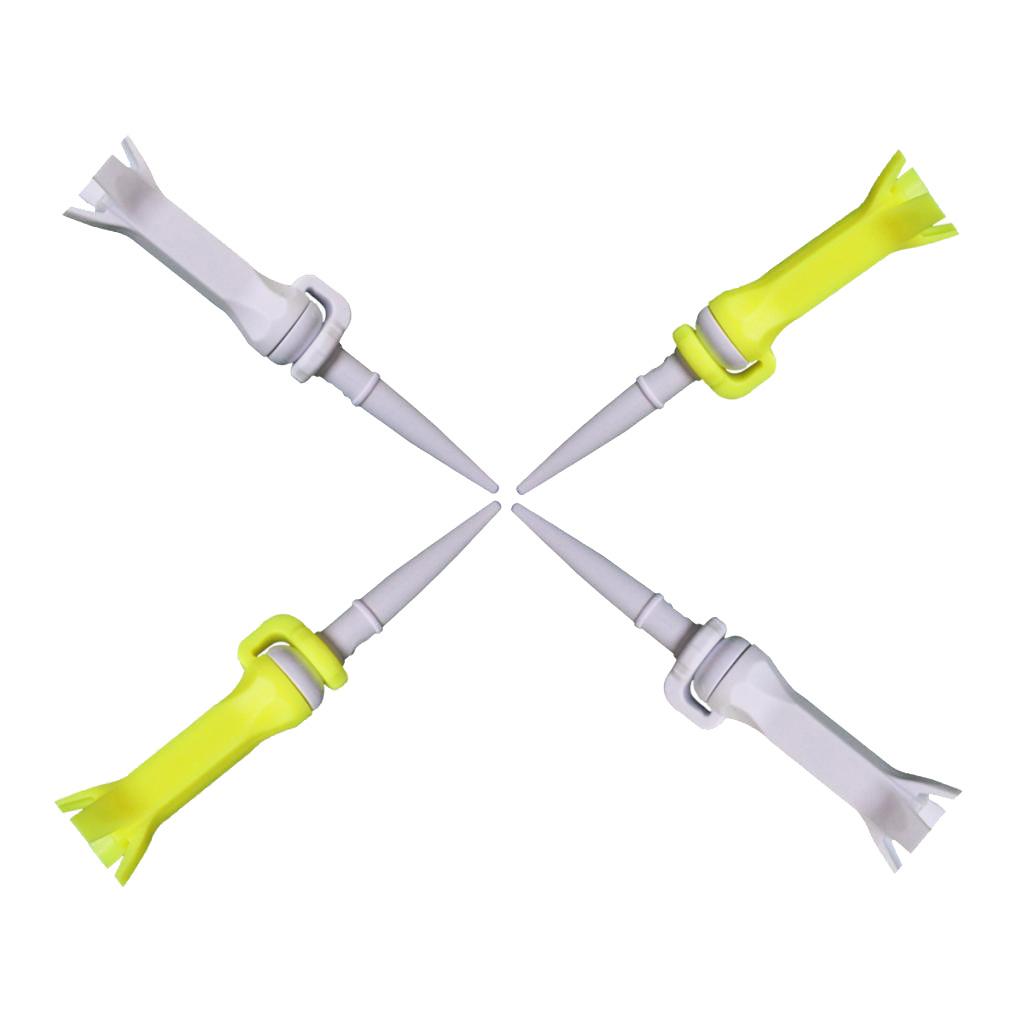 4pcs Golf Guide Claw Tee Unbreakable Golf Rotatable Tees Train Accessory
