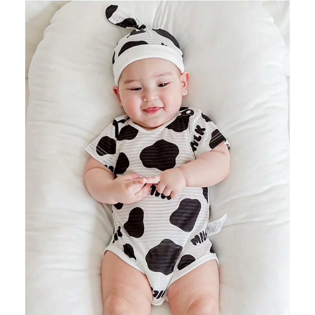 Set Suit+mũBò sữa siêu cute