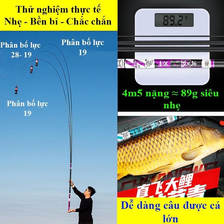 Cần Câu Tay 6H 5H 4H Cần Câu Đài ChuangWei Cao Cấp Tặng Kèm Ngọn và Nhẫn CC1