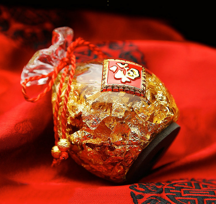 Bộ 04 chú tiểu Tứ Không giả đá kèm túi vàng lá phong thủy