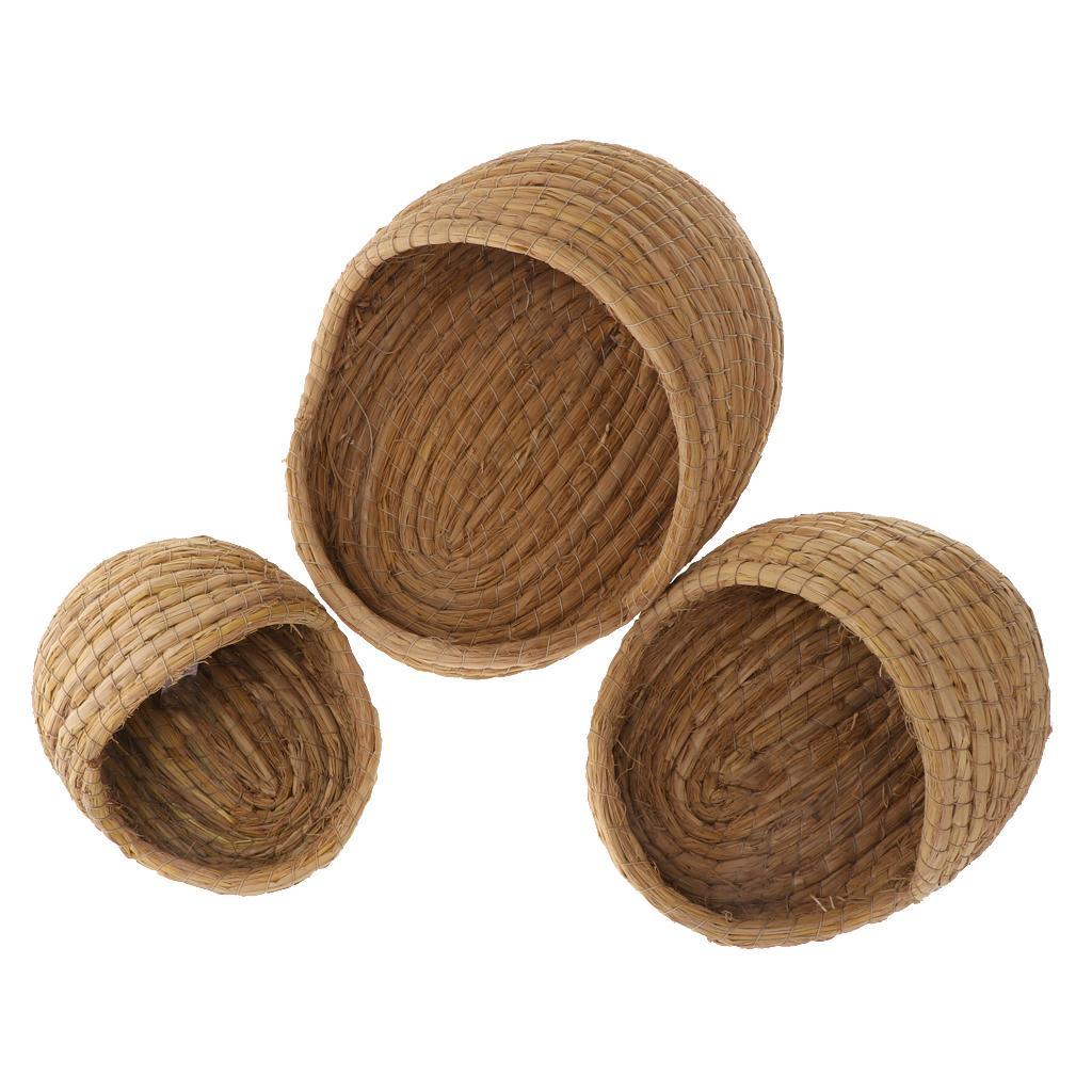 2x Rabbit, Gerbil, Chinchillas, Hamster, Bunny Habitat House Cage Straw Nest