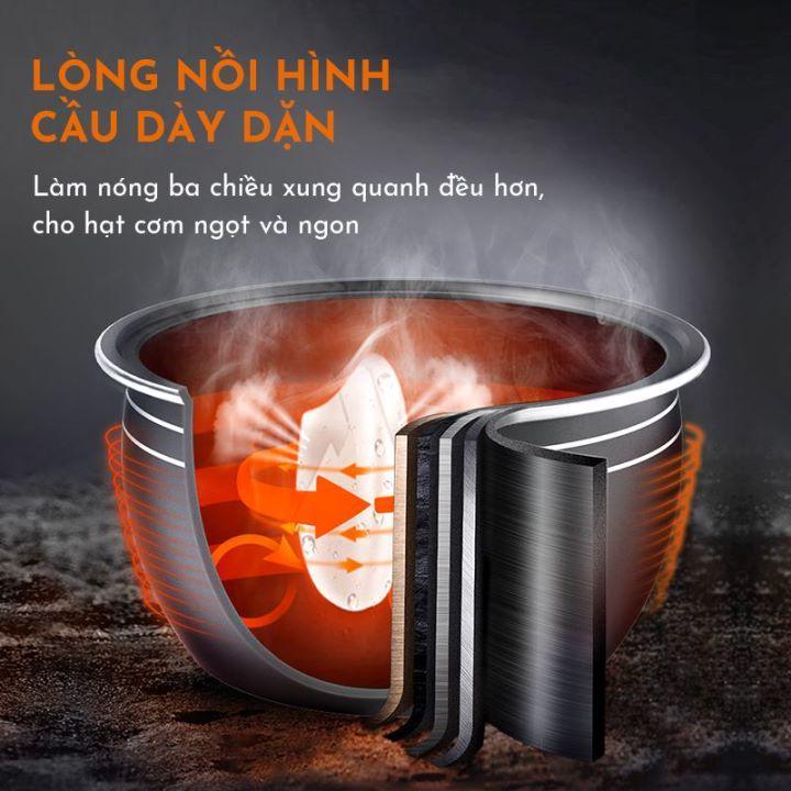 Nồi cơm điện thông minh GAABOR GR-S30B dung tích lớn 3L (lòng nồi 1.2L) - 500W - Hàng chính hãng