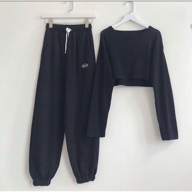 Quần thun jogger thêu chữ SPUN ️ Nam nữ unisex ️