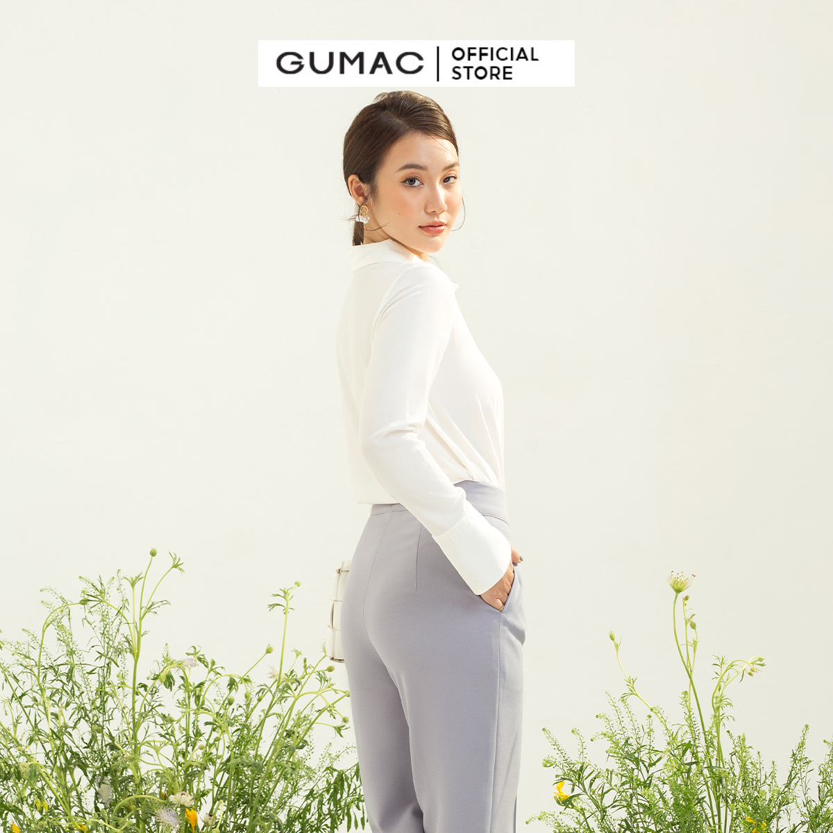 Quần tây nữ GUMAC QC03040 ống đứng thời trang công sở