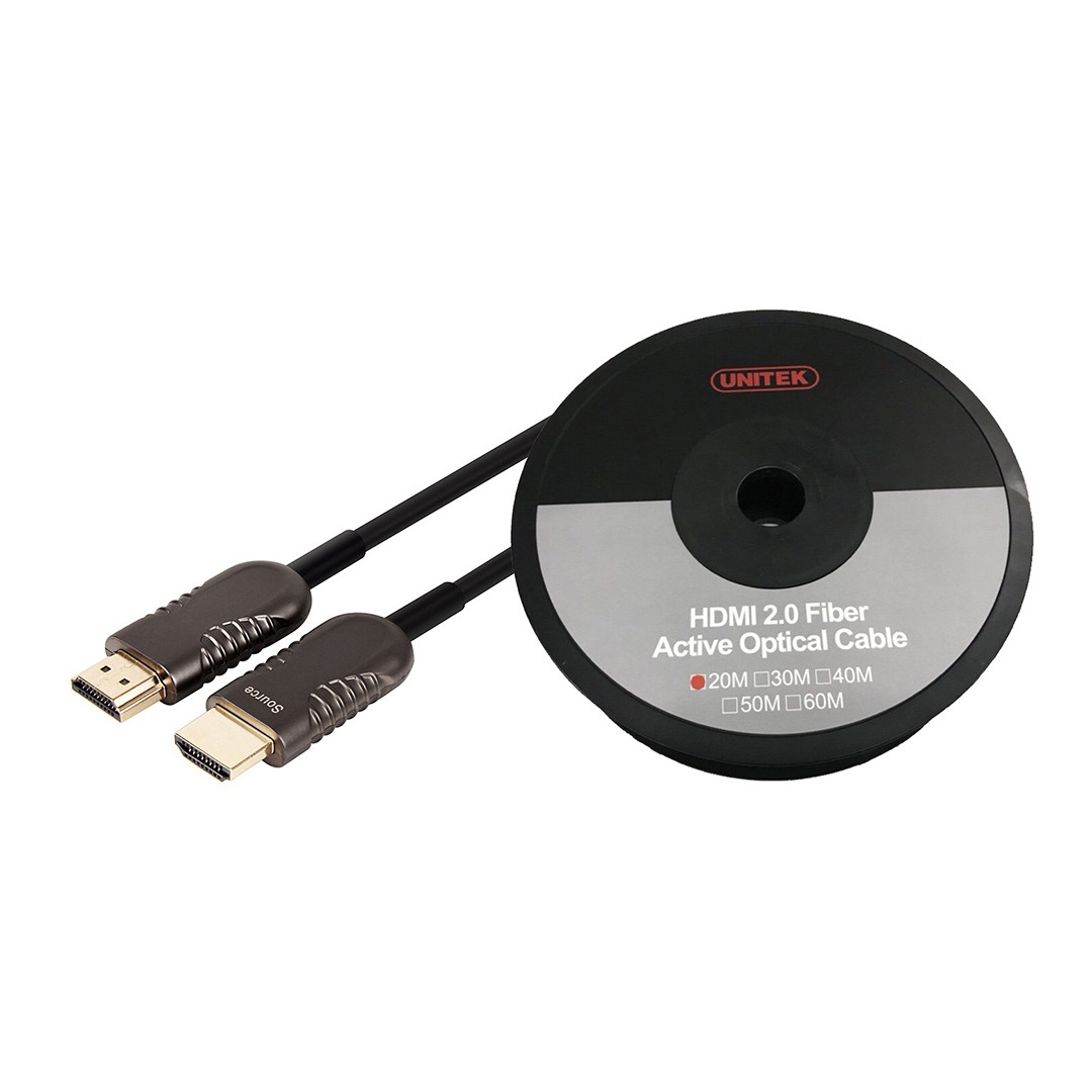 Cáp HDMI 2.0 Unitek Ultapro 60m Active Optical Y-C 1034BK  - HÀNG CHÍNH HÃNG