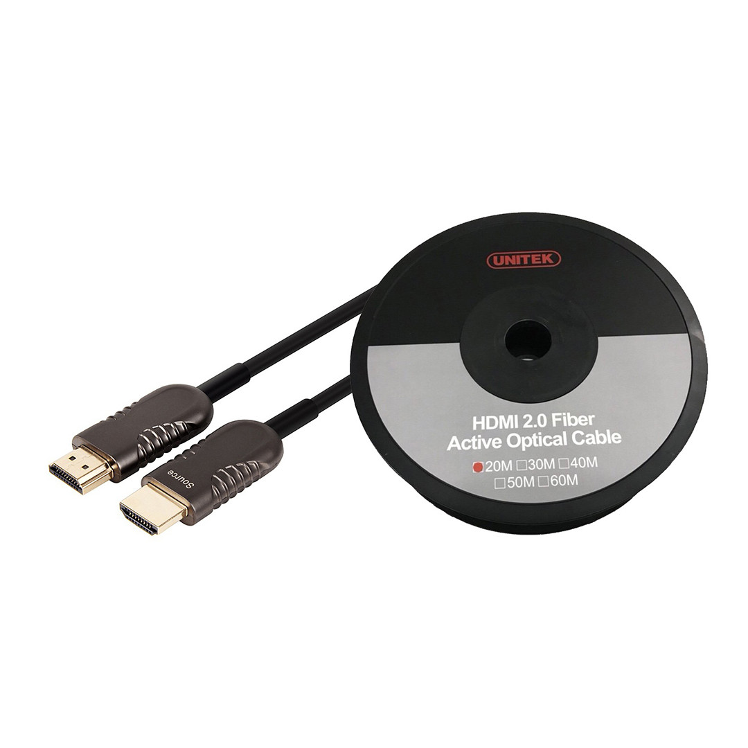 Cáp HDMI 2.0 Unitek Ultapro 30m Active Optical Y-C 1031BK  - HÀNG CHÍNH HÃNG