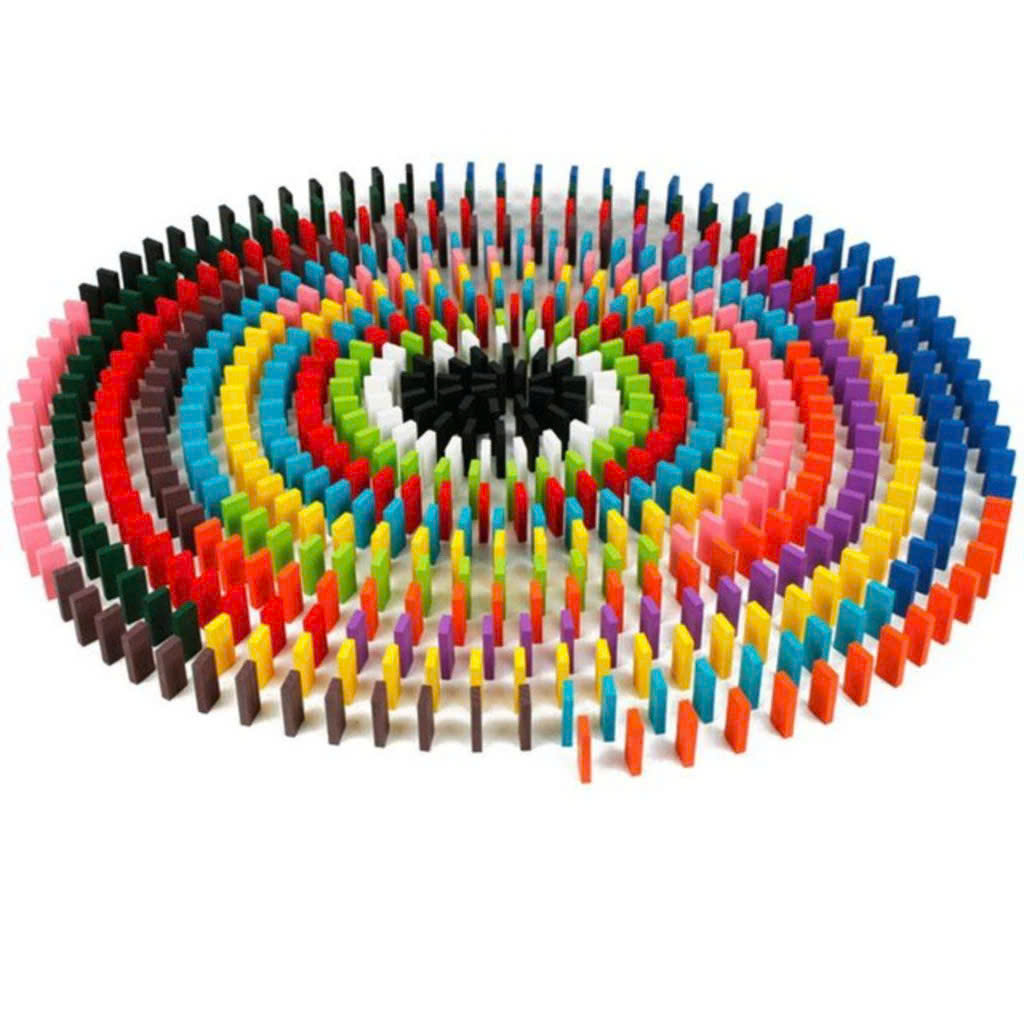 100 Quân Domino Xếp Hình Tập Nhận Biết MÀU SẮC Kích Thích TƯ DUY SÁNG TẠO Đồ Chơi Bằng Gỗ Tự Nhiên - Hàng Chính Hãng ĐỒ CHƠI TRÍ TUỆ