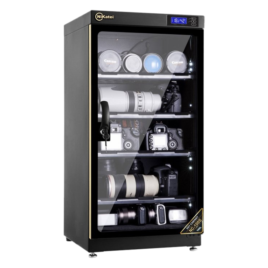Tủ Chống Ẩm Nikatei NC-100S - Gold - Hàng Nhập Khẩu