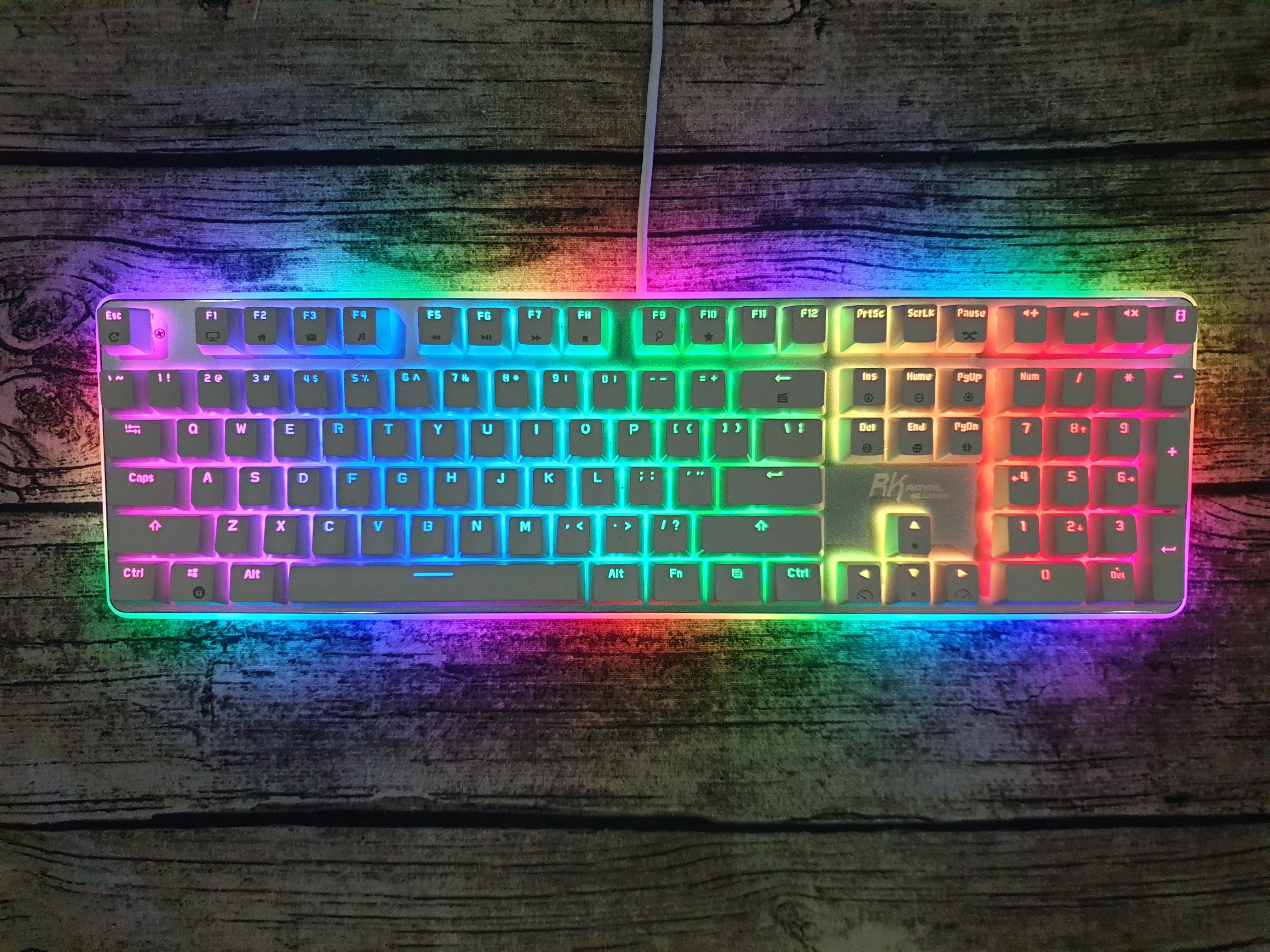 Bàn Phím Royal Kludge RK918 RGB Trắng - Hàng Nhập Khẩu