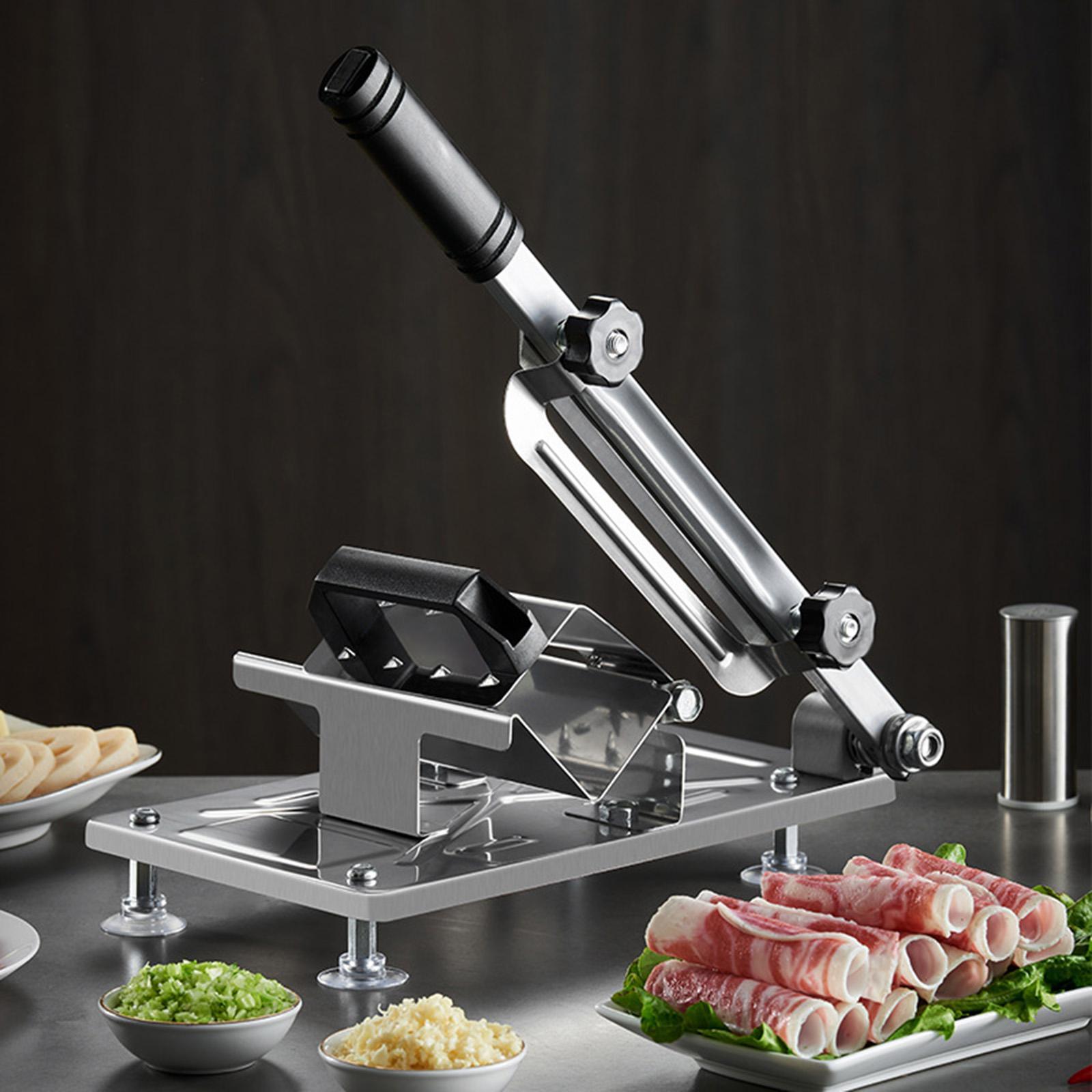 Meat Slicer Adjustable Meat Cutter Bacons Slicer Grater for Hotpot
