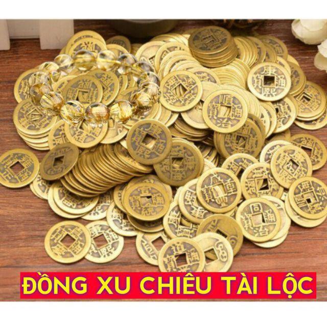 Đồng Xu Ngũ Đế Phong Thuỷ Combo Túi 30 50 100 Xu Cổ Âm Dương