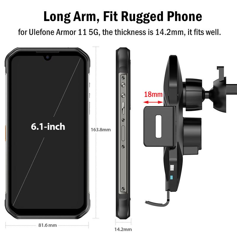 15W Fast Qi không dây sạc cho armor điện Ulefone 18T Điện thoại gồ