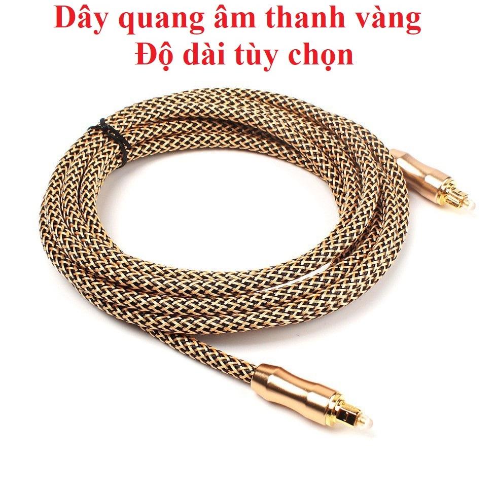 Dây cáp quang Audio mạ kim loại vàng độ dài tùy chọn 5m 3m 1.5m