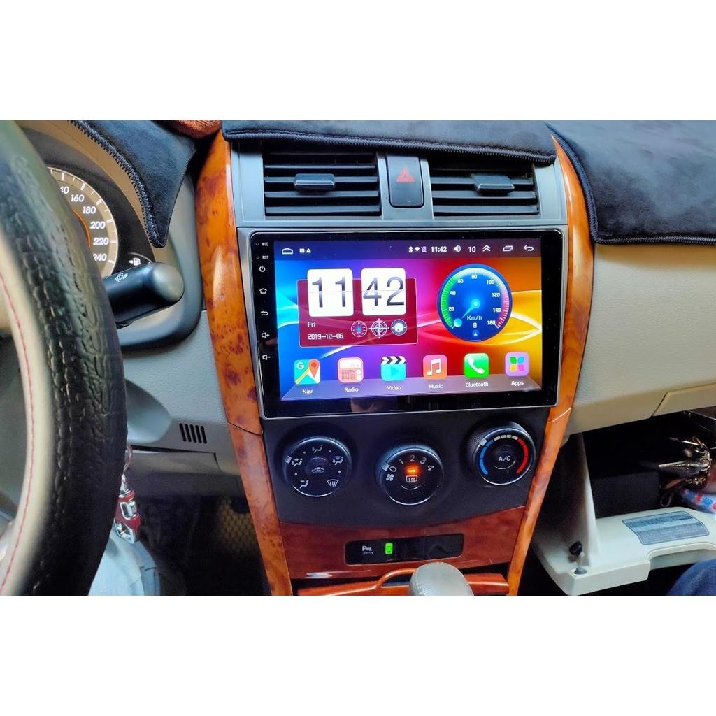 Mặt dưỡng kèm dây nguồn lắp màn hình android cho xe TOYOTA ALTIS 2008-2013