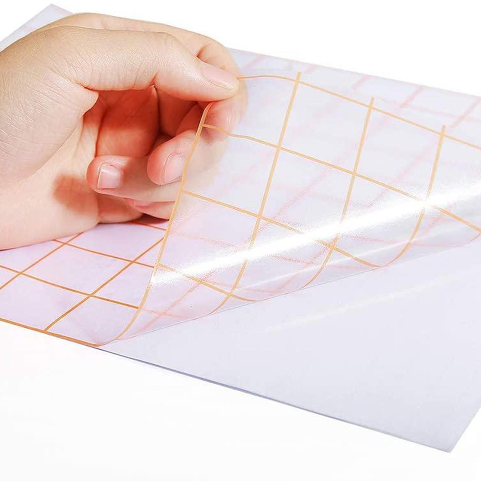 Vinyl Transfer Paper Tape Roll 12" x 79 inch with Alignment Grid Decals Windows